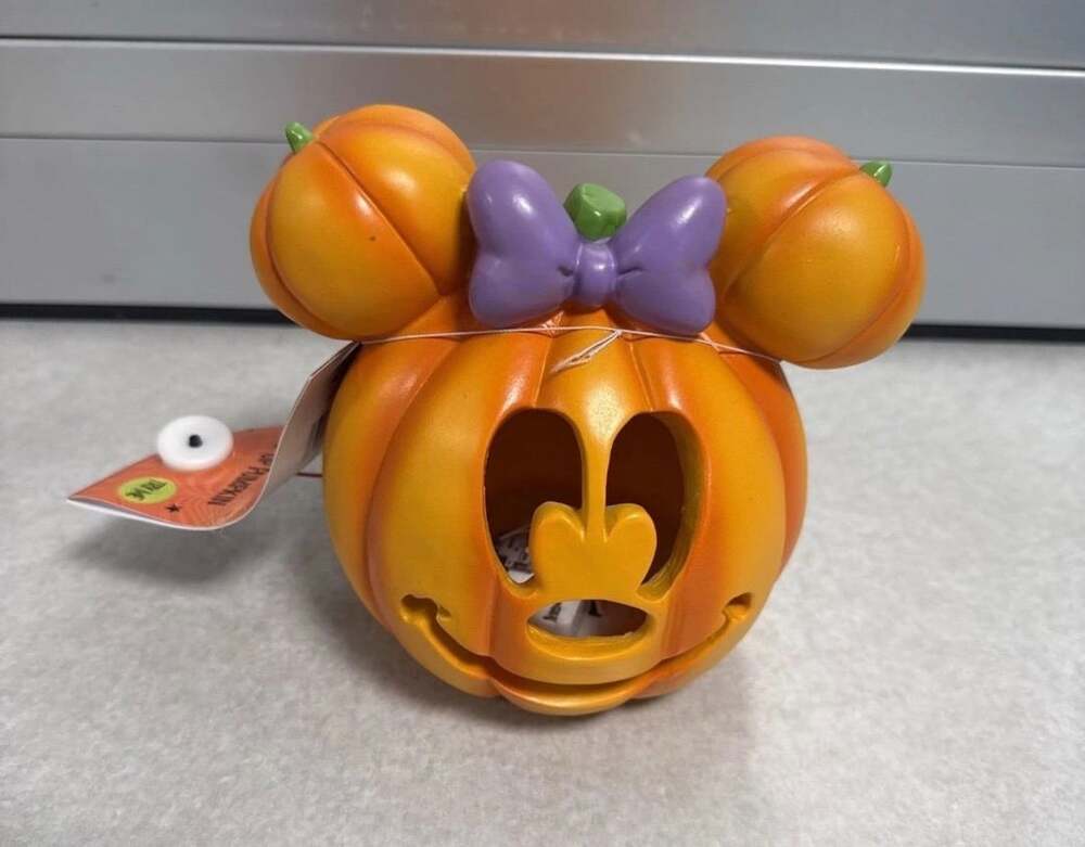 Disney Minnie Mouse Light-Up Pumpkin Halloween Decor New with Tags